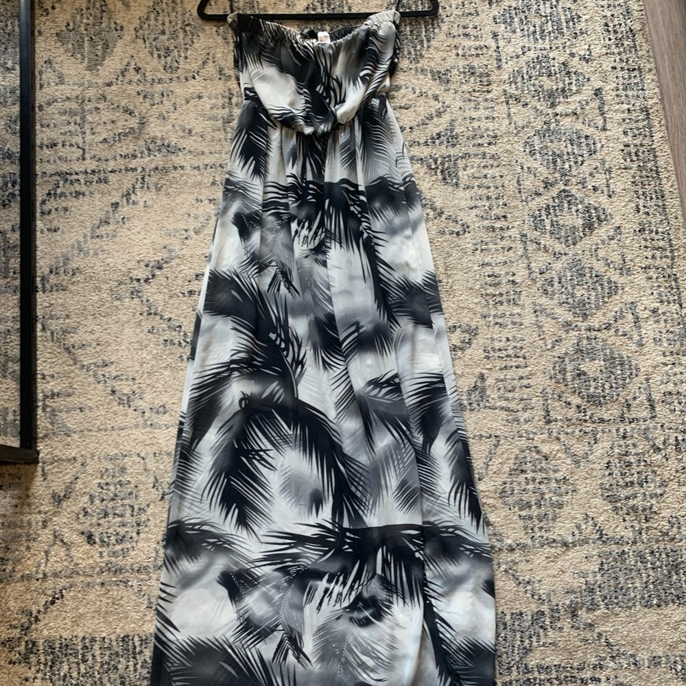 Strapless Maxi Dress with Slit